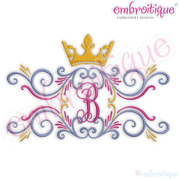 Bianca Princess Flourish Monogram Font Frame