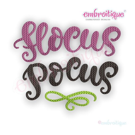 Hocus Pocus - Fun Fall Halloween - machine embroidery design