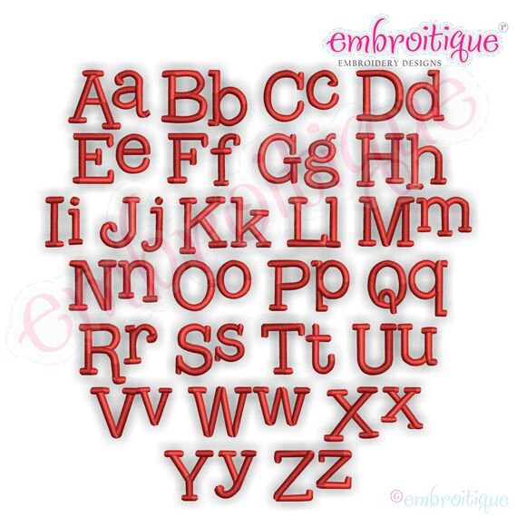 Little Mister Monogram Font Set  -  .5", 1", 1.5", 2", 2.5"