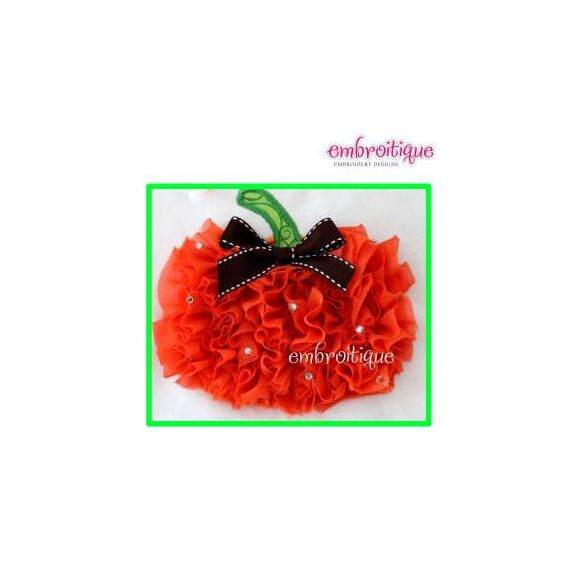 Shabby Sweet Ruched Pumpkin - Great for Thanksgiving and Halloween