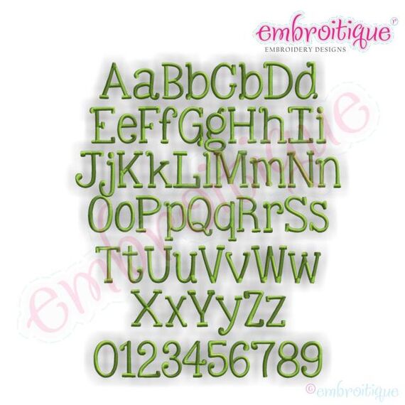 Thane Monogram Set - Machine Embroidery Alphabet, 2 image