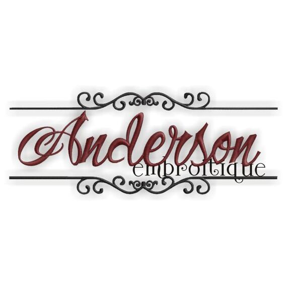 Anderson Monogram Font Frame