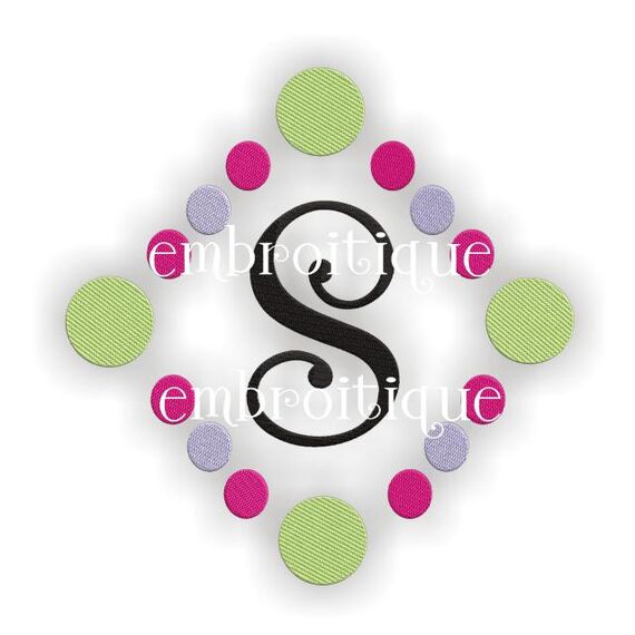 Diamond Dots Font Frame