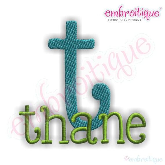 Thane Monogram Set - Machine Embroidery Alphabet