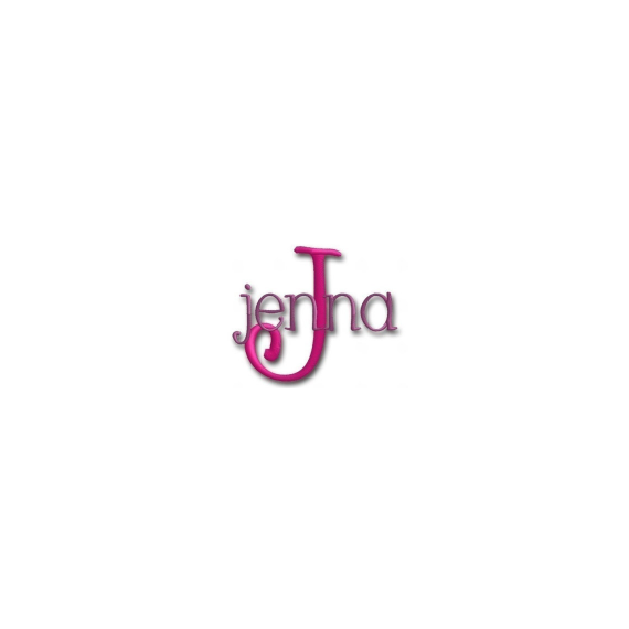 Jenna Machine Embroidery Monogram Alphabet Font