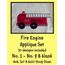 Fire Engine Applique Set - Great for Boys and Birthdays, 2 image