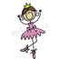 Ballerina Stick Girl Embroidery Design