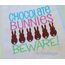 Chocolate Bunnies Beware Easter Embroidery Design, 2 image