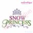 Snow Princess with Tiara Embroidery Design