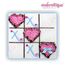 Tic Tac Toe Hearts Valentine's Day Raw Edge Design - several sizes included