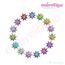 Hazel Rainbow Flowers Circle Font Frame - 2 Variations Included, 2 image