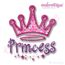 Princess Crown Applique Design