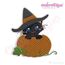 Cat in a Pumpkin Halloween Embroidery Design