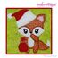 Christmas Fox Applique - Large