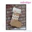 Posh and Proper - Chevron Burlap Stocking PDF Sewing Pattern - Includes Double Chevron Applique in 13 sizes