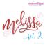 Melissa Monogram Set -  Hand Lettered Calligraphy Script - Set 2 - 1", 2", 3"