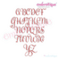 Beatrice Monogram Set 1 - Small - Upright Calligraphy Script Alphabet for Machine Embroidery