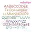 Becca Set 1 - EXCLUSIVE - Thin Calligraphy Swash Upright Alphabet Font for Machine Embroidery