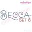 Becca Set 6 - EXCLUSIVE - Thin Calligraphy Swash Upright Alphabet Font for Machine Embroidery