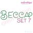 Becca Set 7 - EXCLUSIVE - Thin Calligraphy Swash Upright Alphabet Font for Machine Embroidery