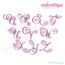 Charming Calligraphy Script Monogram Set - Small Caps Only - 1", 1.5", 2", 2.5"