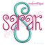 Sarah Thin Curly Whimsical Monogram Alphabet