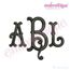 Tillman Classic Tuscan 3 Letter Monogram Machine Embroidery Alphabet