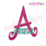 Princess Anna Monogram Set - Medium - 3", 4", 5" - Fun curly whimsical font