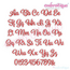Addison Monogram Set- Small Embroitique Exclusive Machine Embroidery Alphabet Font