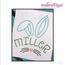 Easter Bunny Face Name Frame Machine Embroidery Design