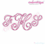 Fallyn Scalloped Monogram Set - fun, girly, alphabet -Embroitique Machine Embroidery File