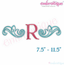 Steele Vintage Accent Flourish Initial Embroidery Monogram Font - Large Embroitique