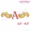 Steele Vintage Accent Flourish Initial Embroidery Monogram Font - Small Embroitique
