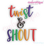 Twist & Shout Monogram Font - cute font for boys & girls - Embroitique Digital Embroidery Design - . 0.75", 1", 1.45", 2", 2.5", 3"