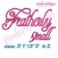 Featherly Monogram Set -Small Sizes -  Script Italics Font